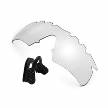 Walleva Clear Vented Replacement Lenses With Black Nosepad for Oakley M Frame Hybrid Sunglasses